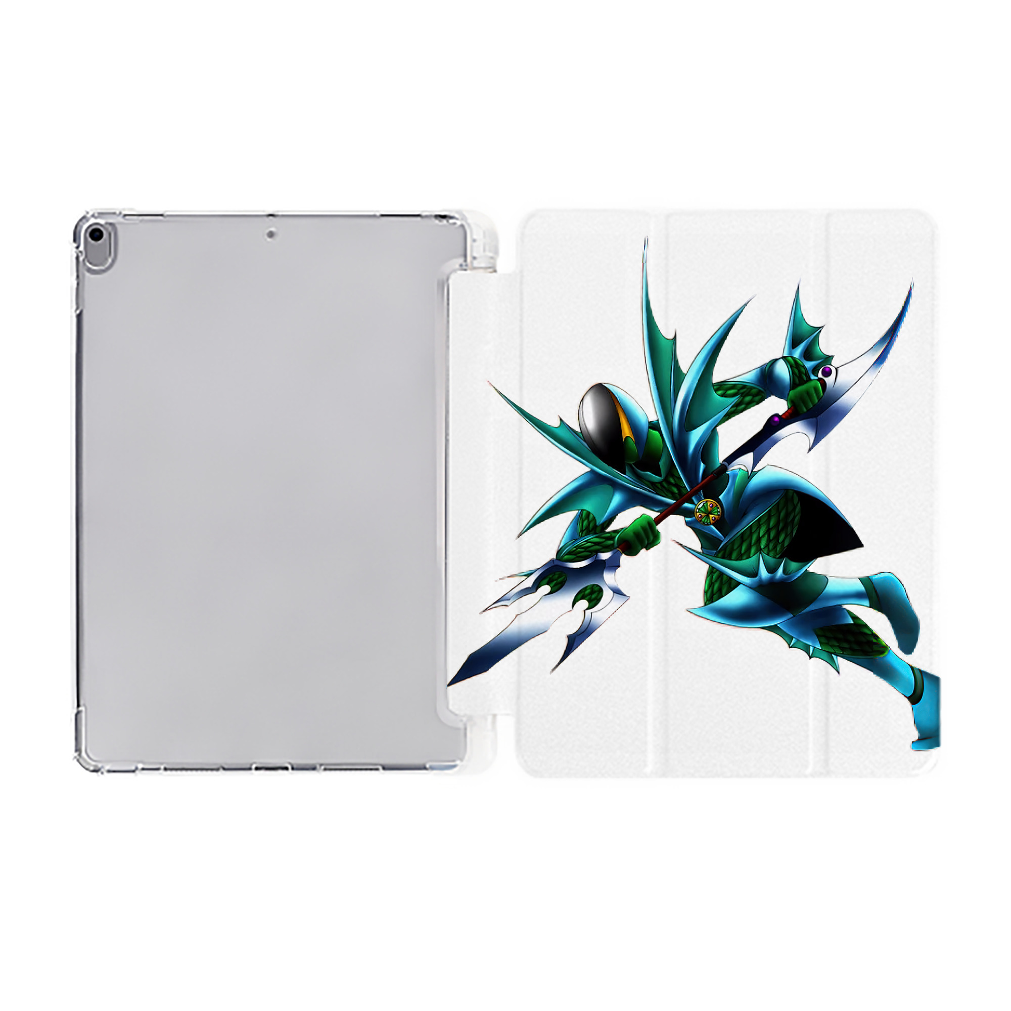 （画像用） 遊☆戯☆王 Yu-Gi-Oh! IPad ケース ペン収納付き 三つ折りスタンド PUレザー×シリコン 対応機種9.5/10.5/10.9インチ